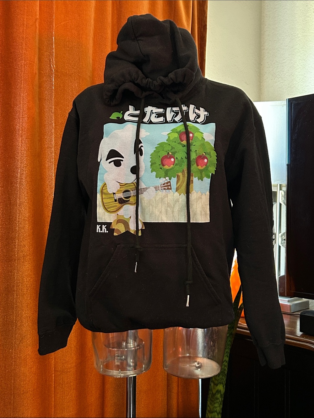 Animal Crossing Black Crewneck Graphic Sweater